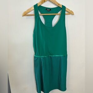 Acegolfs Racerback Green Pleated Golfing Dress
